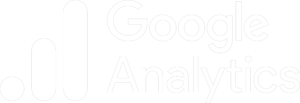 White Google Analytics logo