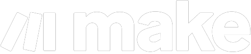 White Make automation platform logo