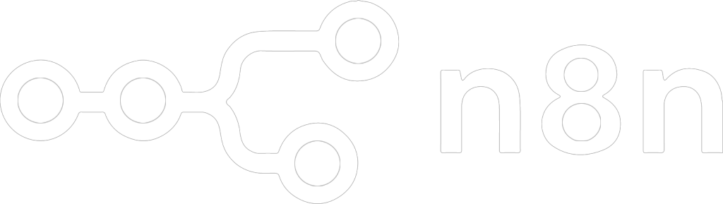 White n8n logo